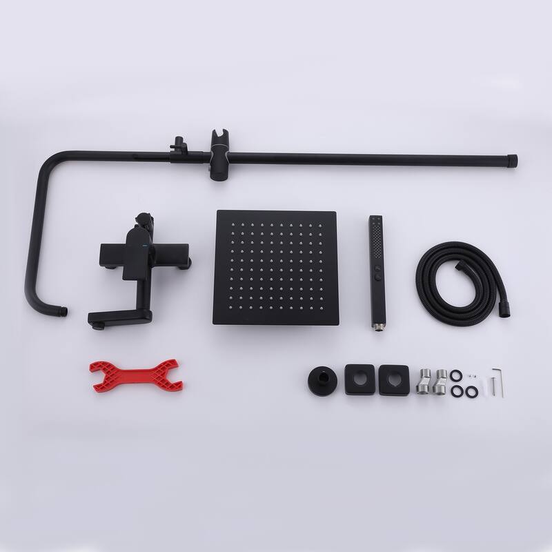 Wall Mounted 10" Rainfall Shower System With Bathtub spout