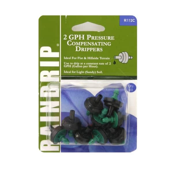 Raindrip R112CT Pressure Compensating Dripper, 2 GPH, Green 7 in