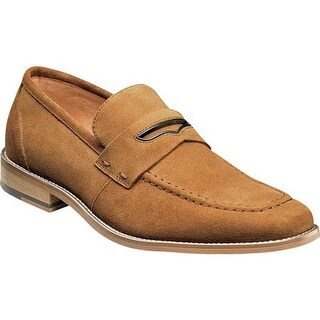 tan suede penny loafers