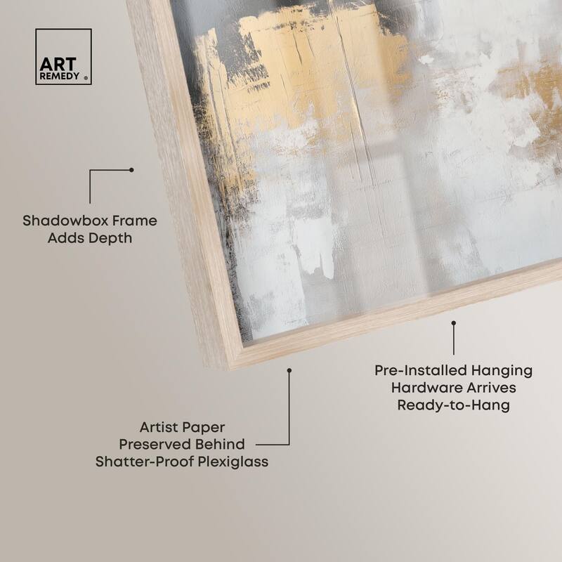 Gilded Gray I Shadowbox by Art Remedy