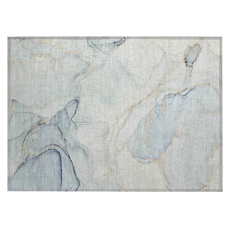 Halo Artistic Abstract Weather Resistant Classic Meets Modern Runner Outdoor Rug