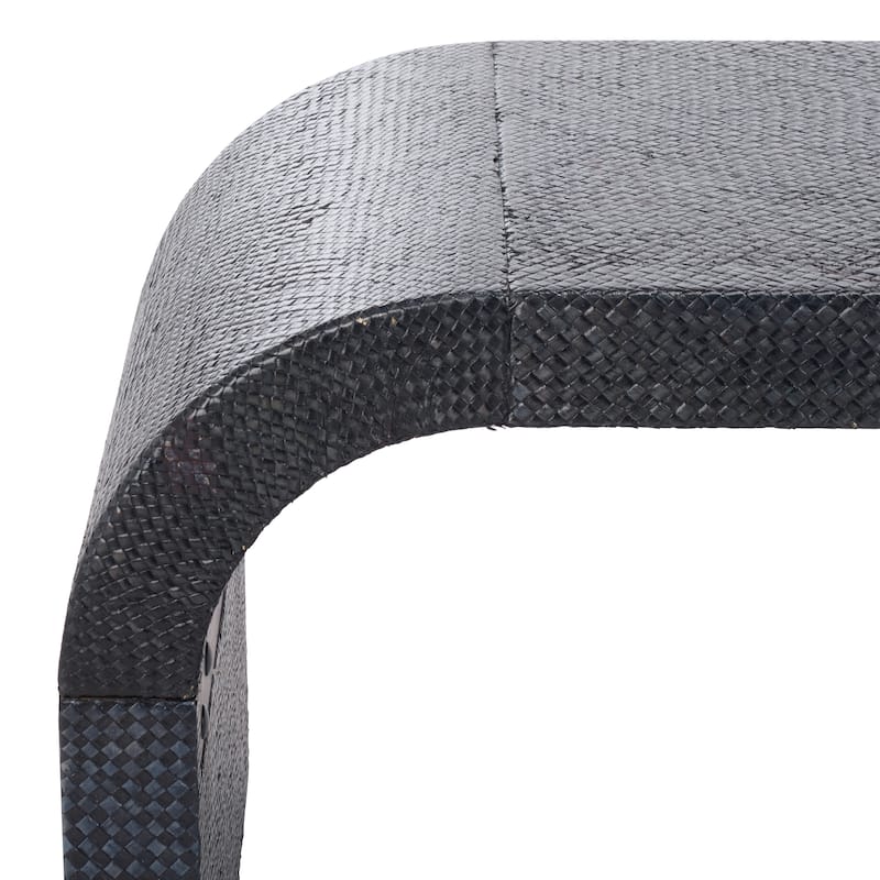 SAFAVIEH Home Pipat Curved Pandan Coffee Table, Fully Assembled - 18"W x 45"D x 18"H