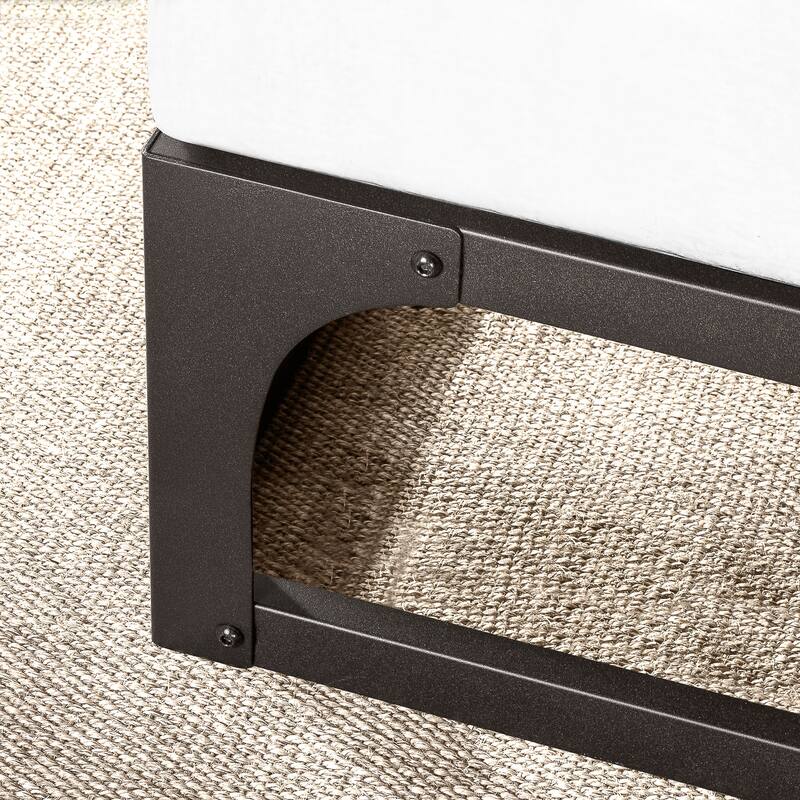 Porch & Den McCamant 12-inch Heavy Duty Metal Platform Bed Frame Black