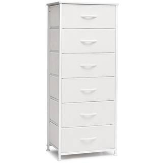 Crestlive Products 6 Drawers Vertical Dresser Storage Tower with Wood Top