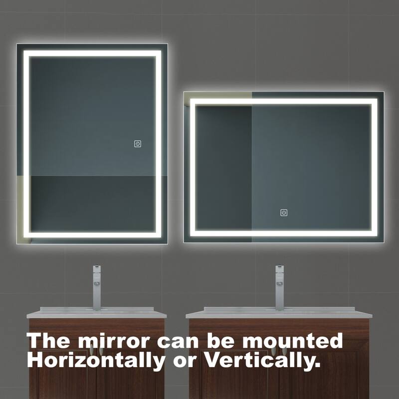 Bathroom LED Cosmetic Mirror with 3 Adjustable Color Temperatures