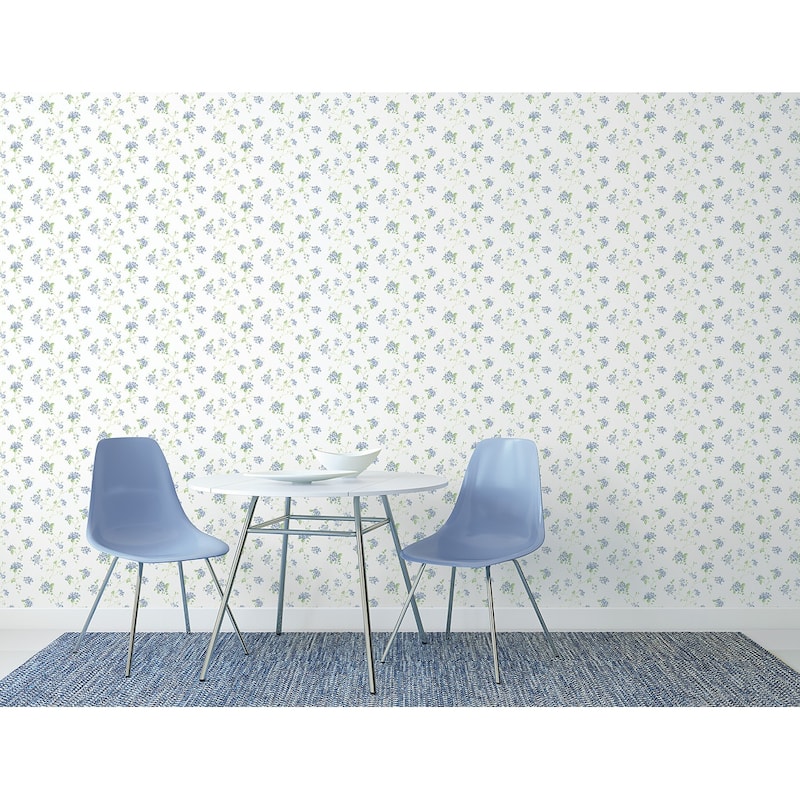 Galerie Wallcoverings Miniatures 3 Lilac Floral Trail Vinyl on Non-woven Matte Wallpaper Roll