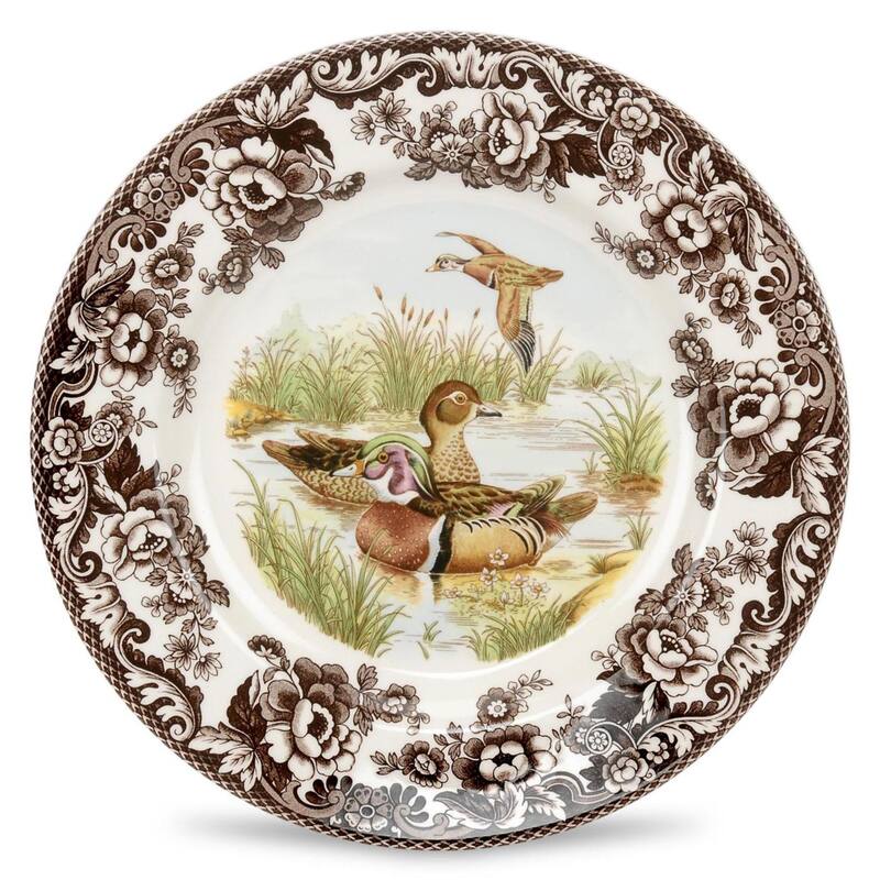 Spode Woodland Salad Plate Assorted Animals - 8 inch - Wood Duck