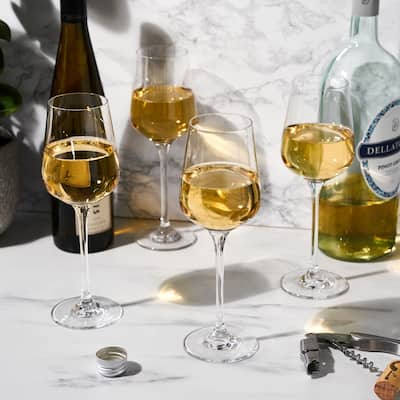 Reserve European Crystal Chardonnay Glasses by Viski