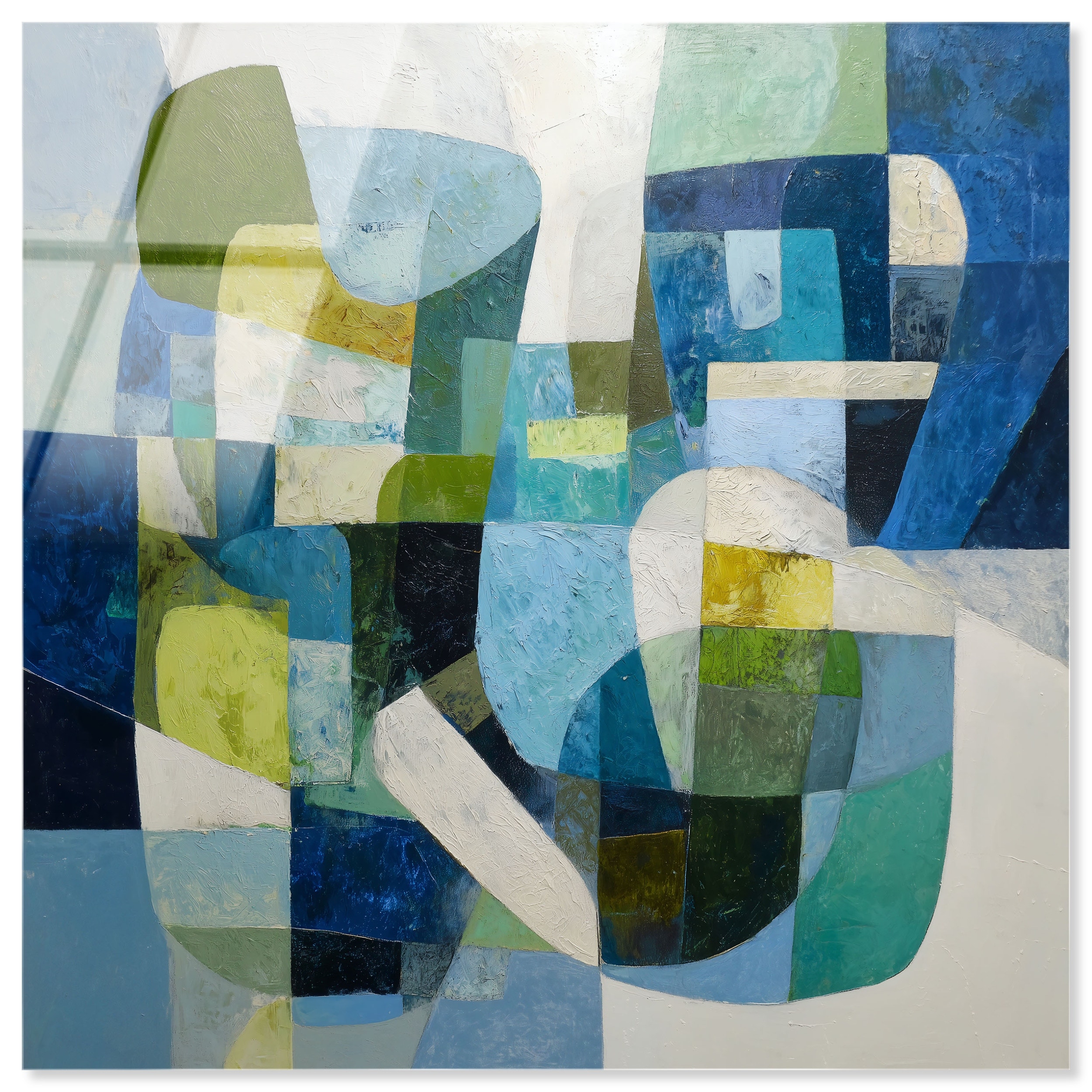 Cerulean Tectonic II Abstract Wall Decor Acrylic Print by Art Remedy