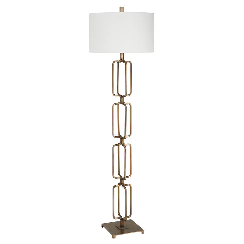 Link Floor Lamp with Drum Shade - 67" - Gold
