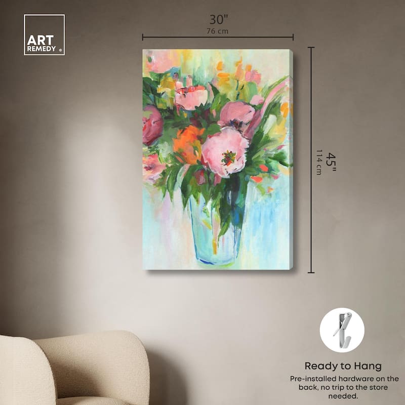 Charming Bouquet Canvas by Art Remedy, Gallery Wrapped