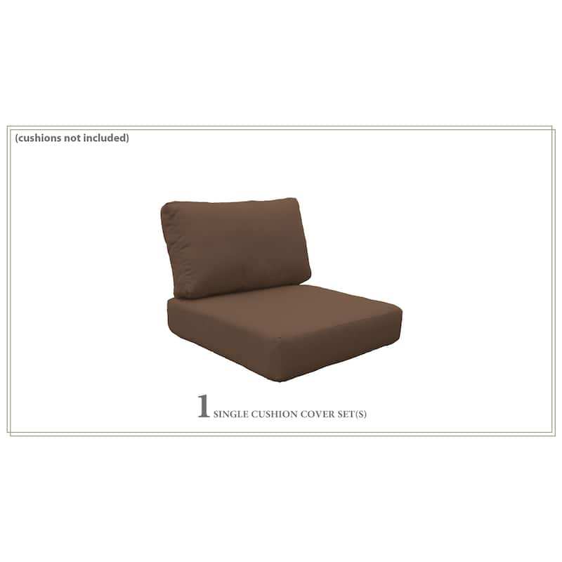 Low-back 6-inch Chair Cushion Covers - Cocoa