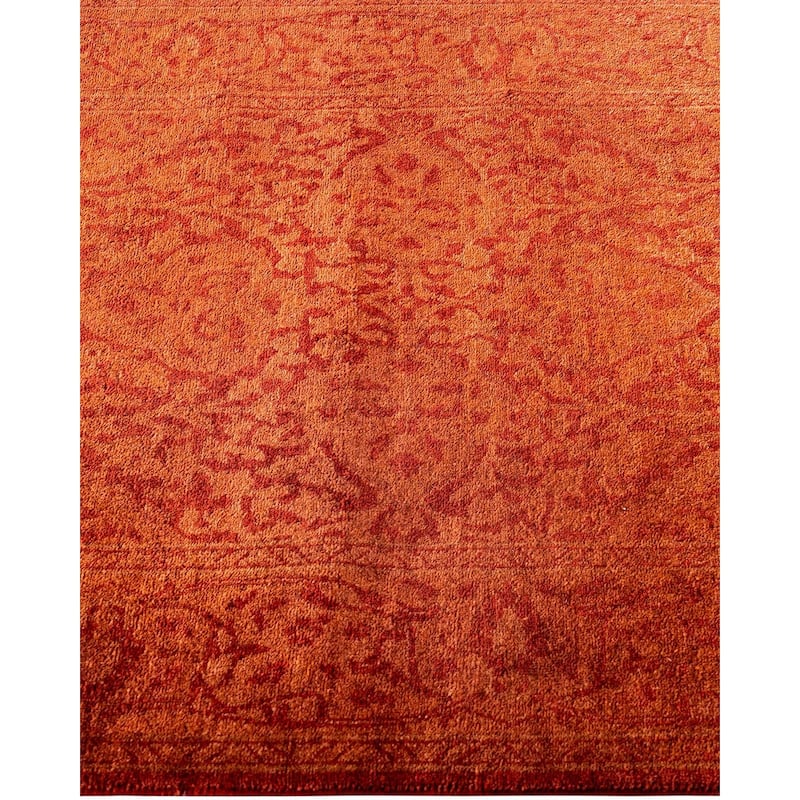 Contemporary Overdyed Wool Hand Knotted Runner - 2' 7" x 17' 5"