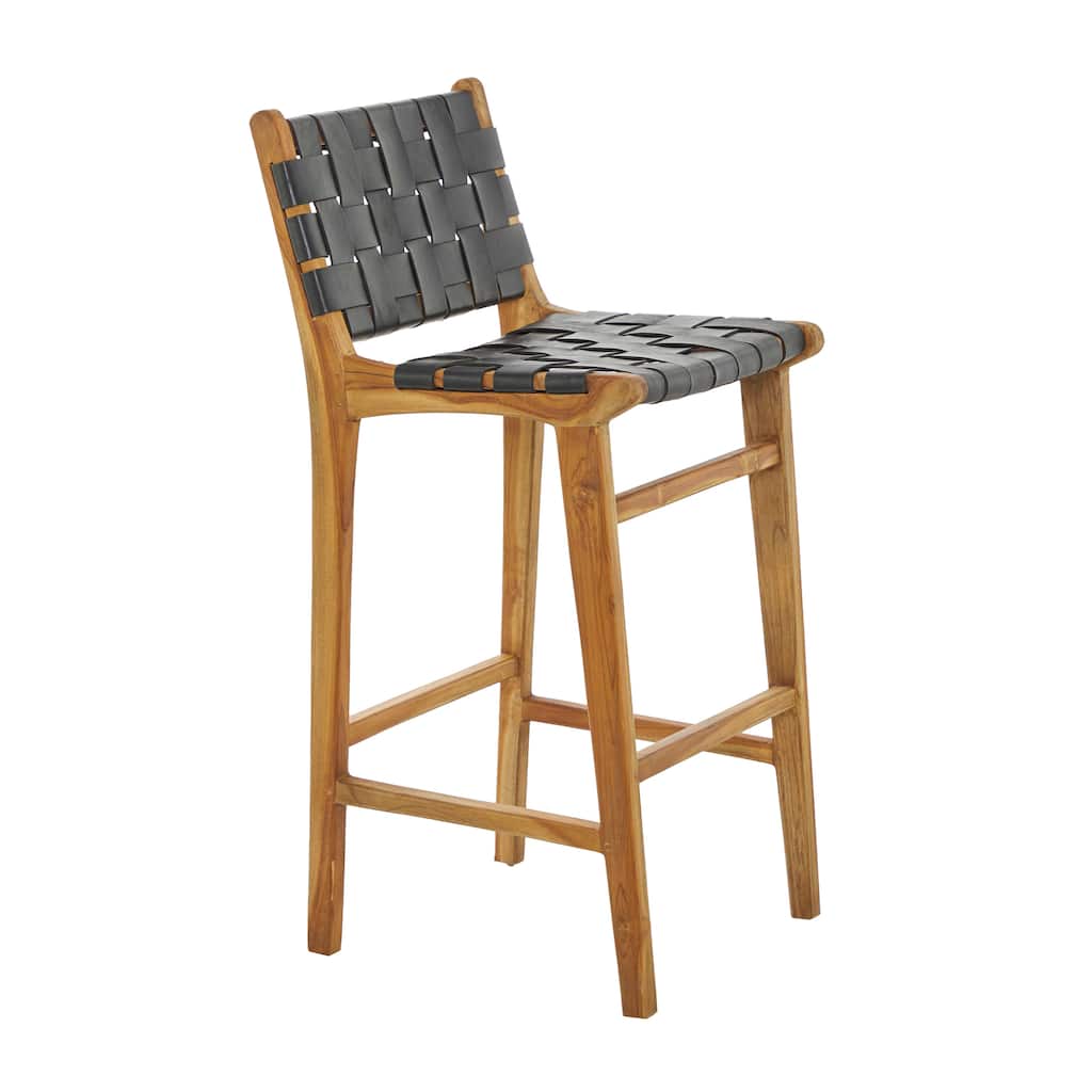 London 29-Inch Handmade Genuine Leather Bar Stool