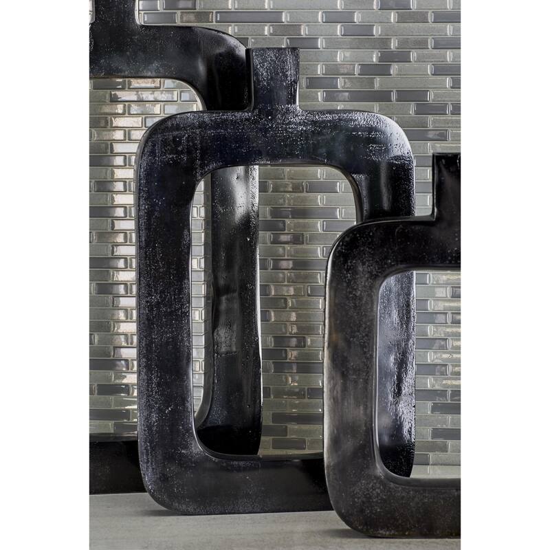 Aluminum Metal Vase - Black - Roche River Decor