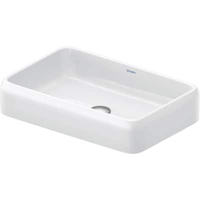Duravit 238360-0HOLE Qatego 23-5/8" Rectangular Ceramic Vessel