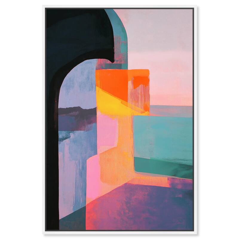 Color Blocks III Canvas by Art Remedy - 16" x 24" - White