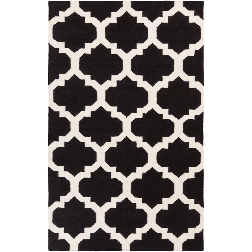 Hand-Woven Esme Moroccan Trellis Reversible Flatweave Wool Rug - 4' x 6'