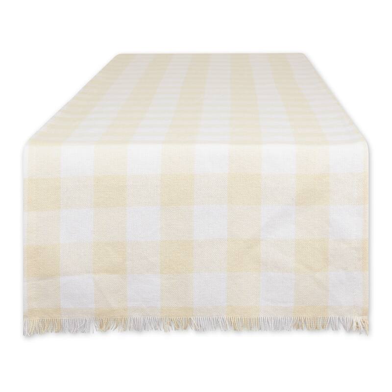 DII Heavyweight Fringed Table Runner - 14x72 - Butter