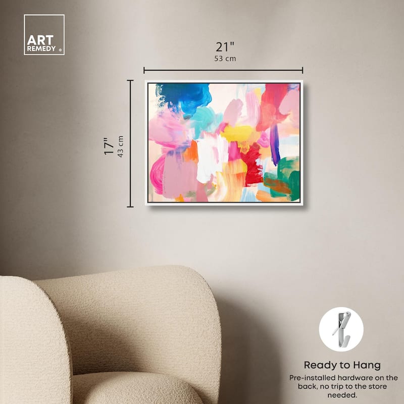Pastel Riot II Colorful Canvas by Art Remedy