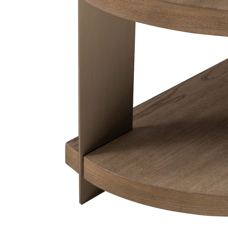 Liberty Furniture Harlow Demilune Sofa Table Oak Wood - Width 63" x Depth 18" x Height 34"
