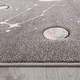 preview thumbnail 3 of 8, Space Rug for Kids Colorful Galaxy with Planets and Stars in Grey