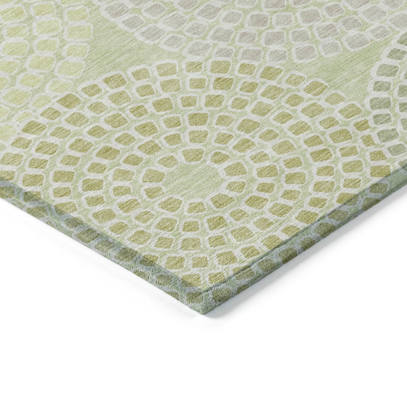 Machine Washable Indoor/ Outdoor Chantille Contemporary Geo Rug