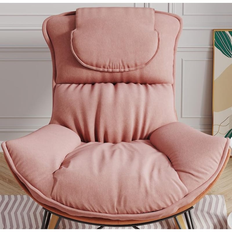 Balcony Leisure Single Rocking Sofa Chair with Detachable & Washable Seat Cushion