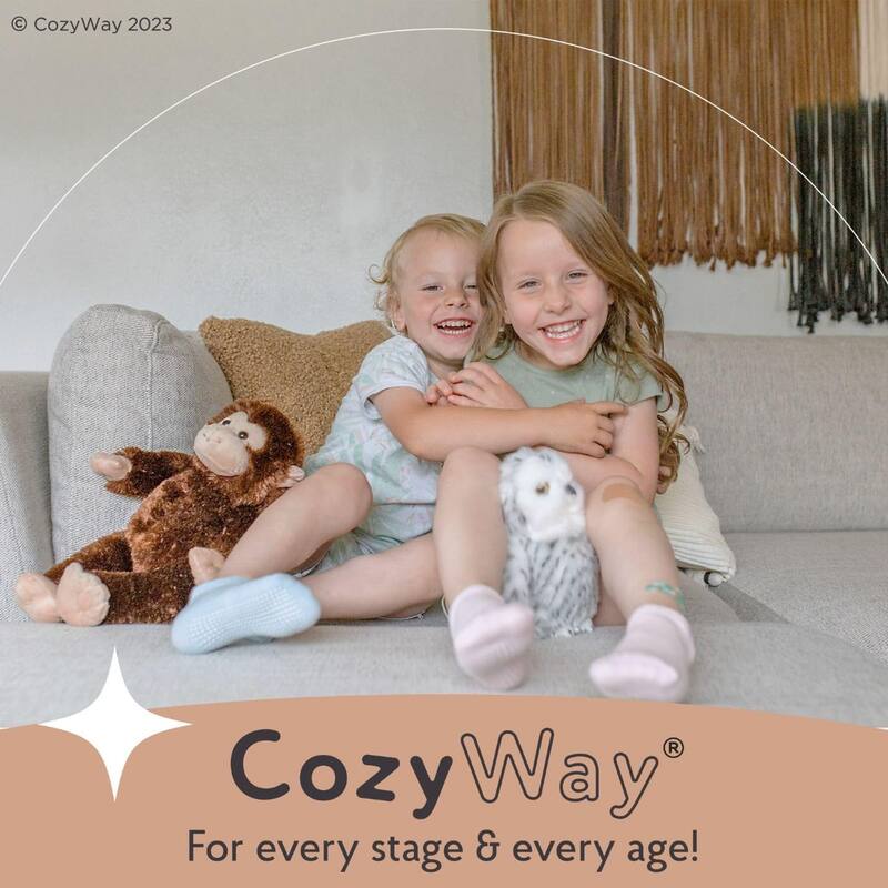 CozyWay Ankle Grip Socks Black/White/Gray - 12 pair, 0-6 Months, Unisex