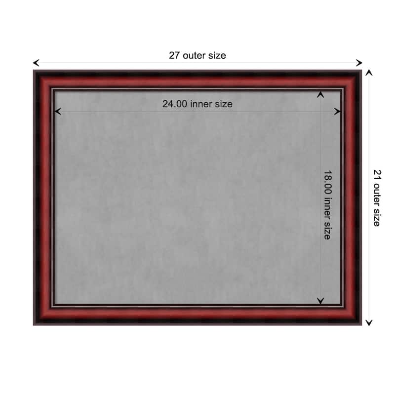Amanti Art Rubino Cherry Scoop Framed Magnetic Board - Board Size 24x18