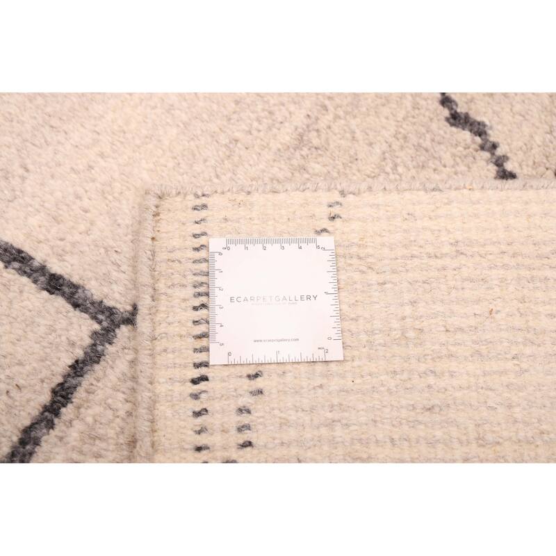 ECARPETGALLERY Hand-knotted Tangier Light Khaki Wool Rug - 5'4 x 7'7