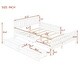 preview thumbnail 47 of 50, Wood Platform Bed with 2 Storage Drawers & Both Sides Guardrails, Storage Bed Frame for Bedroom, Guest Room