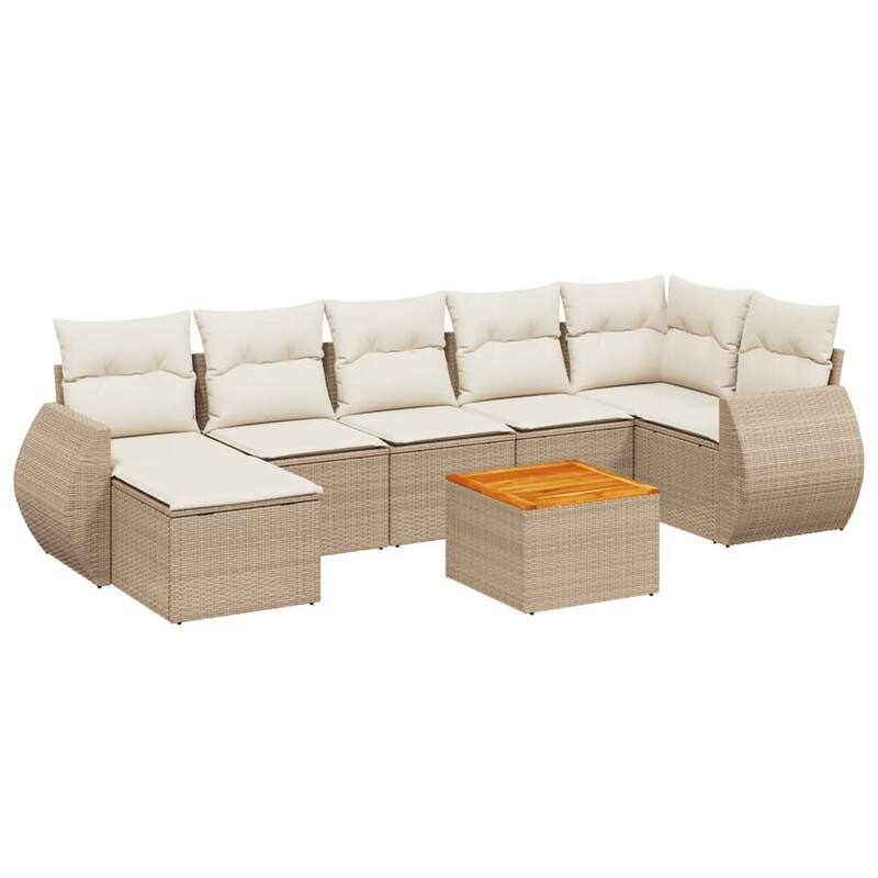 vidaXL Garden Sofa Set Black - 21.7 x 21.7 x 14.6