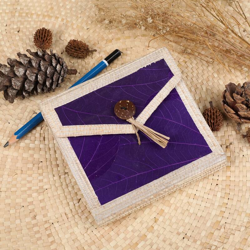 Novica Handmade My Purple Journey Natural Fiber Notebook