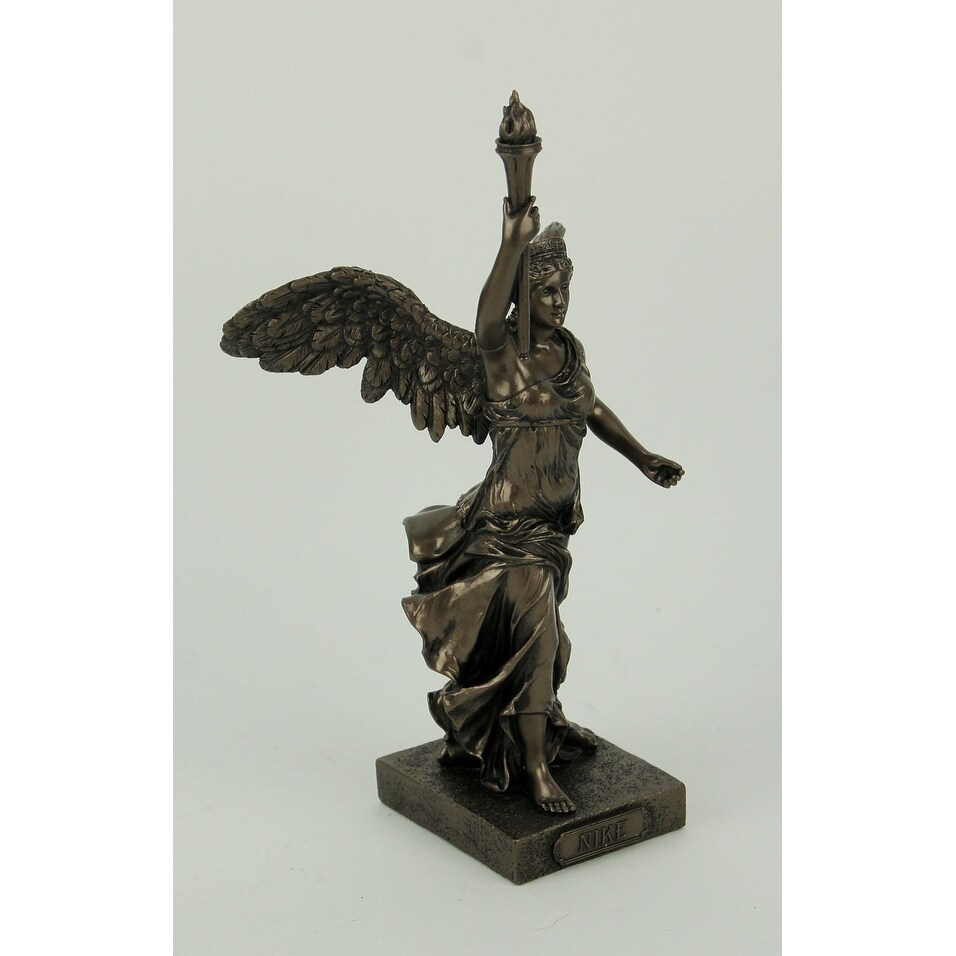 Shop Nike Winged Greek Goddess Of Victory Raising Torch Statue