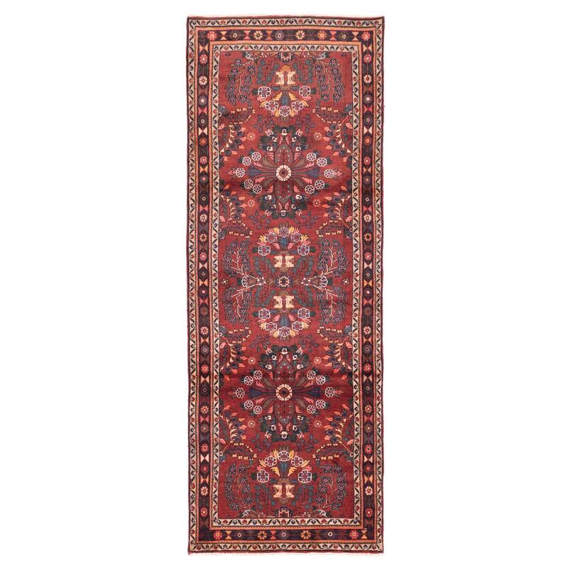 ECARPETGALLERY Hand-knotted Andelz Dark Red Wool Rug - 3'7 x 9'9