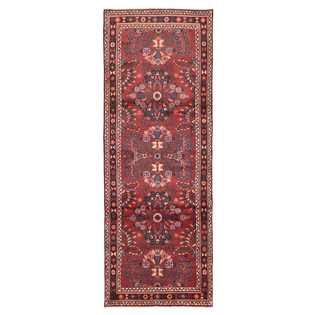 ECARPETGALLERY Hand-knotted Andelz Dark Red Wool Rug - 3'7 x 9'9