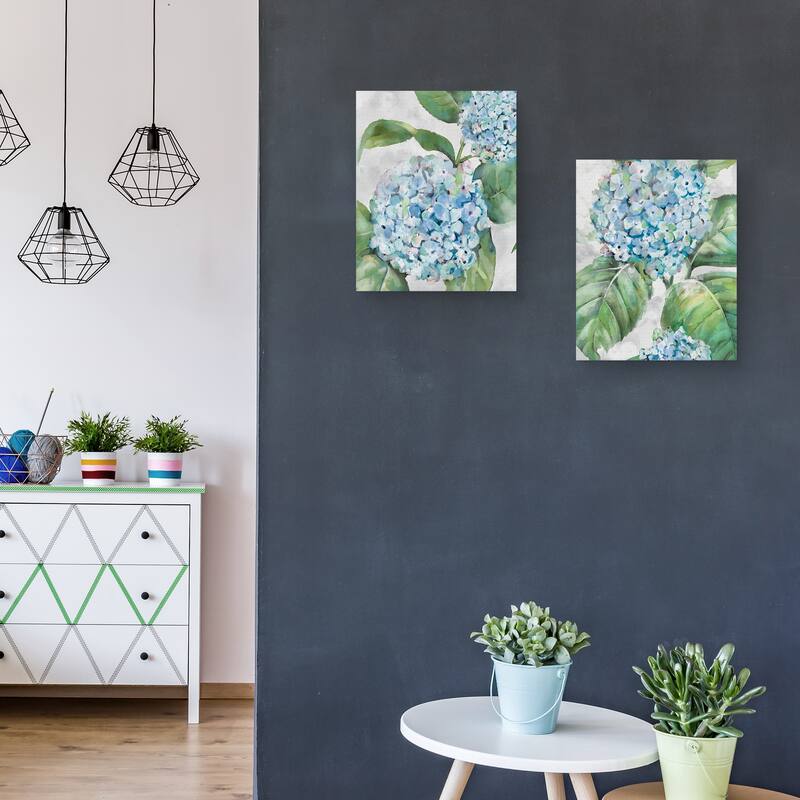 Hydrangea Portraits I & II by Studio Arts Canvas Art Prints