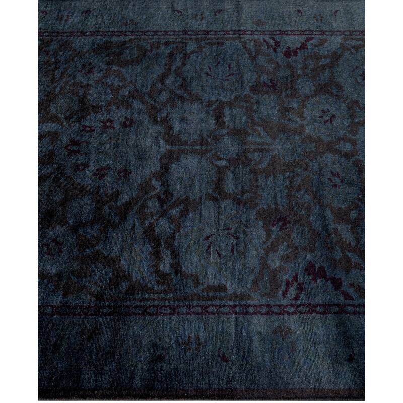 Overdyed One-of-a-Kind Hand-Knotted Area Rug - Gray - 2' 7" x 8' 4"
