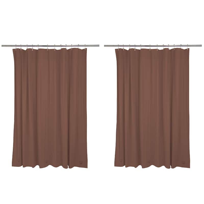 Bath Bliss 2 Pack Heavy Grommet Shower Liner - Chocolate