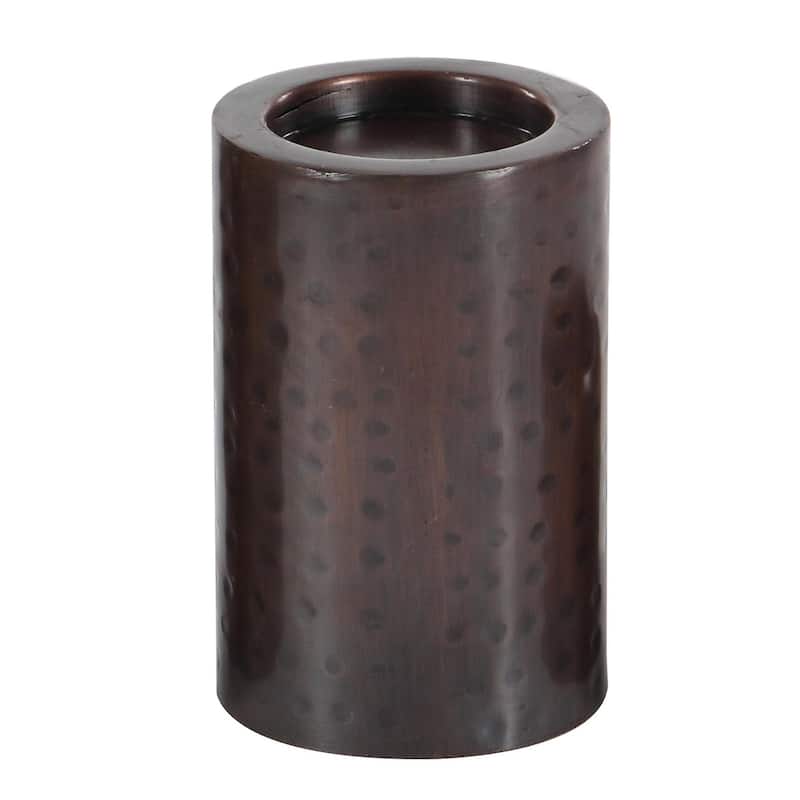 Metal Handmade Pillar Decorative Candle Holder - Set of 3 Brown - Roche River Decor