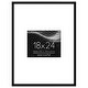 preview thumbnail 1 of 3, Americanflat Picture Frame with Oversized Mat - Plexiglass Cover 18x24 - Black