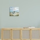 preview thumbnail 2 of 8, Stupell Charming Blue Bicycle Floral Bouquet Distant Beach Sailboats Canvas Wall Art