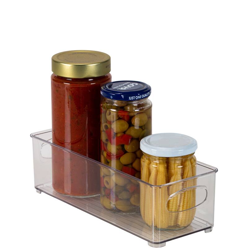 Simplify Small Narrow Vertical Stripe Organizer in Clear - 10" x 4" x 3"