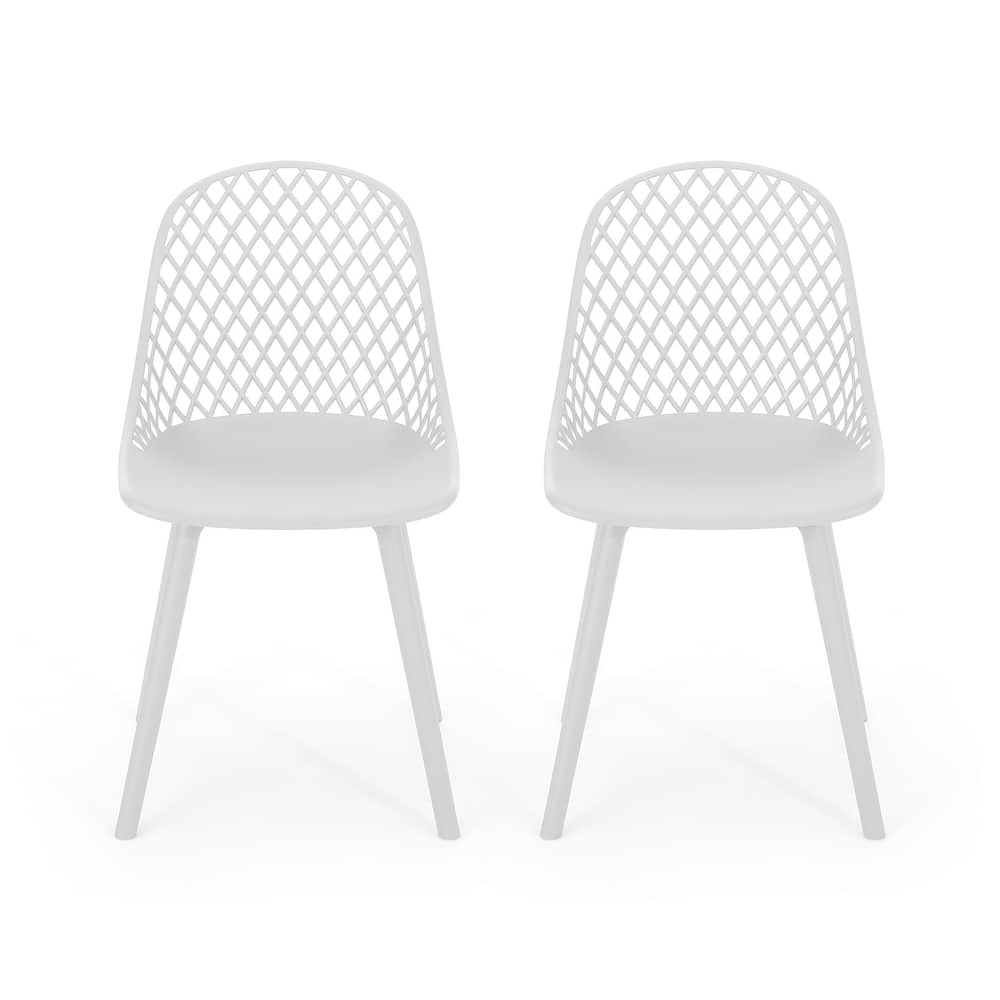Lily Outdoor Modern Dining Outdoor Modern Dining Chair (Set of 2) by Christopher Knight Home - 18.00" W x 21.50" L x 33.20" H