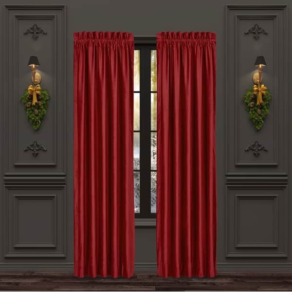 slide 2 of 8, J. Queen New York Noelle Christmas Window Panel Pair