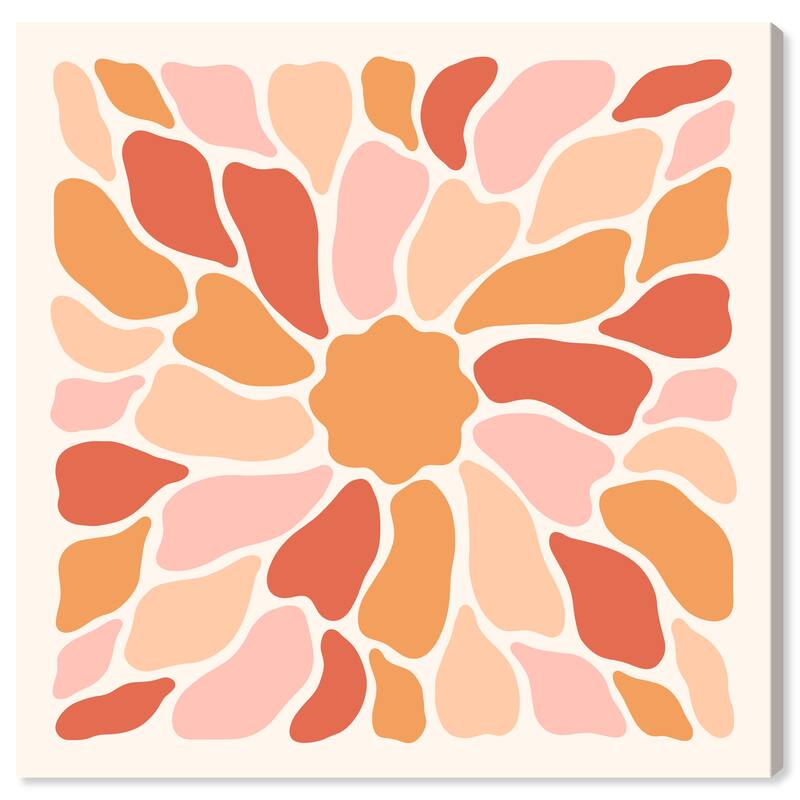 Wynwood Studio Canvas Abstract Chrysanthemum Closeup Pink and Light Pink Modern & Contemporary Wall Art Canvas Print - 30 x 30