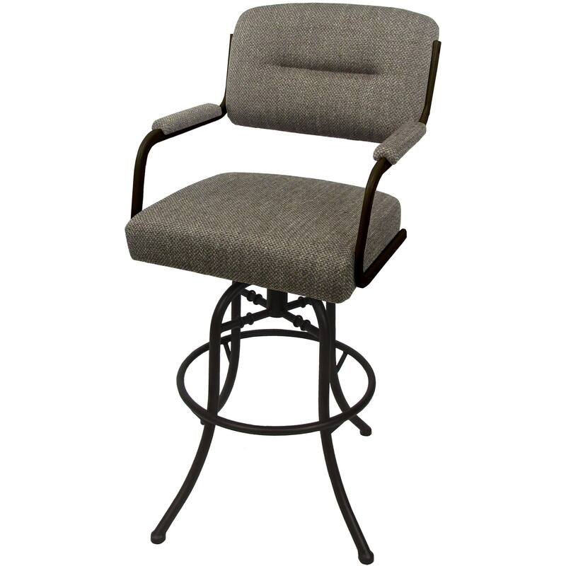 Swivel Tilt Counter 26" or 30" Bar Stool on Metal Frame - M-110 - Bar Height - Plumley Cocoa - Brown