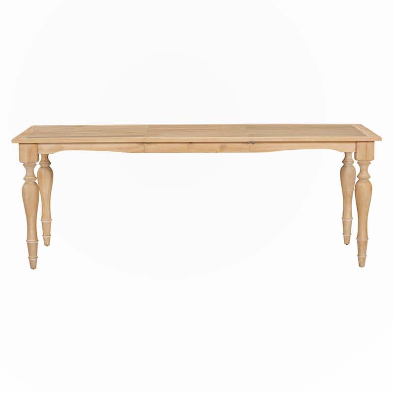 82.7inch Extendable Dining Table with 23.6inch Removable Leaf - Natural