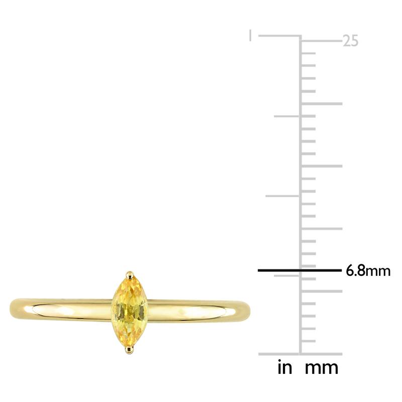 Miadora 10k Yellow Gold Yellow Sapphire Solitaire Stackable Marquise Ring